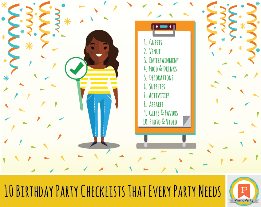 birthday party checklists