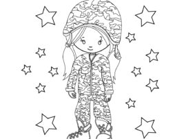 Memorial Day Coloring Page Girl 1