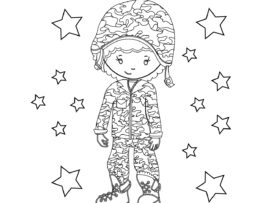 Memorial Day Coloring Page Girl 2