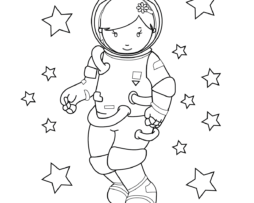 Moon Girl Mothers Day Printable Coloring Page