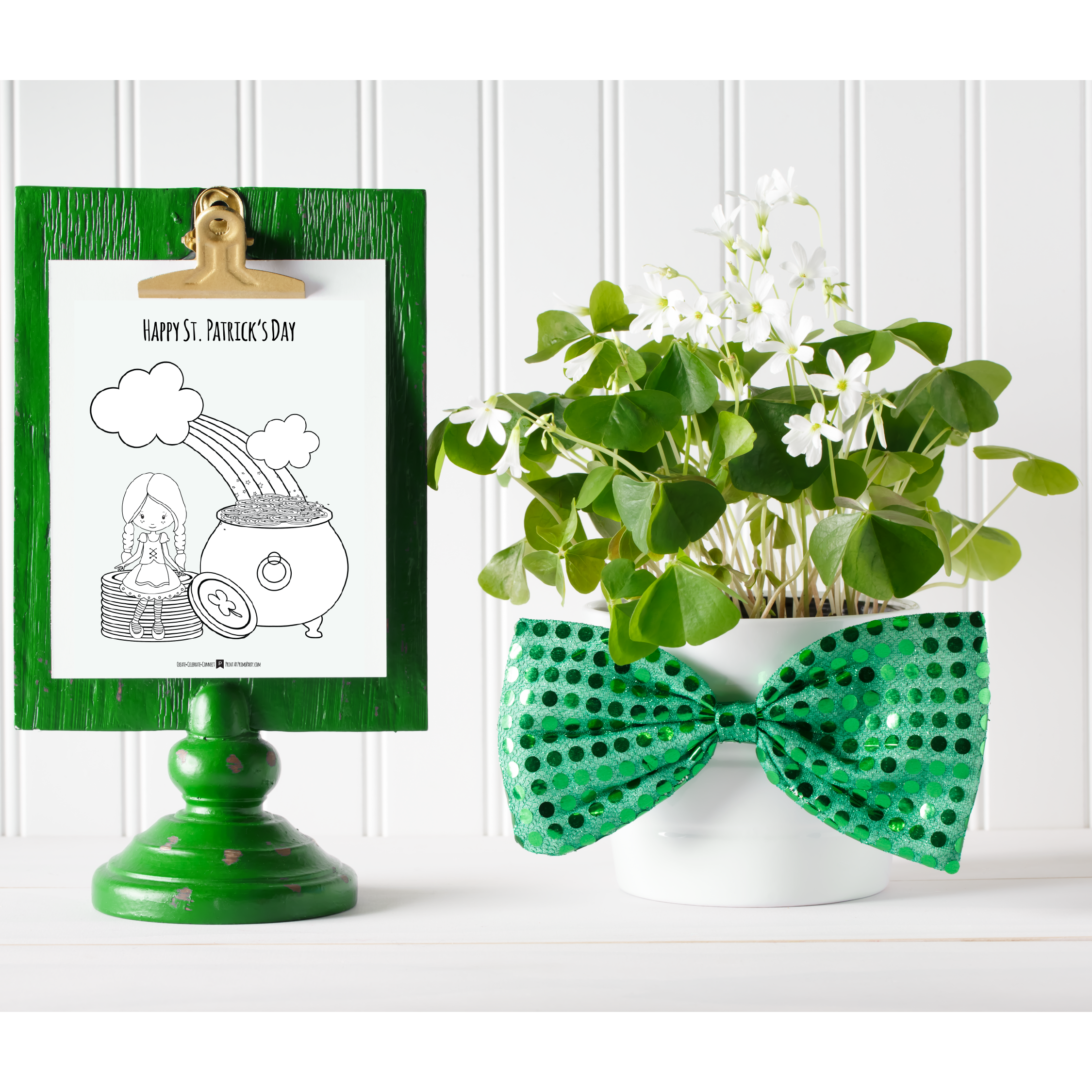 Girl t. Patrick's Day Coloring Page