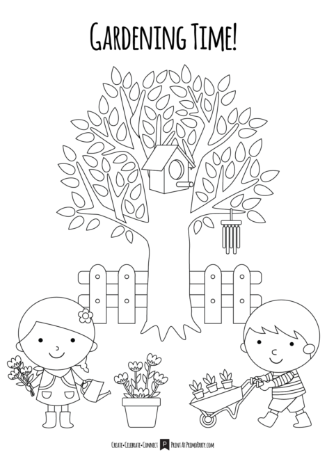 Garden Time Coloring Page